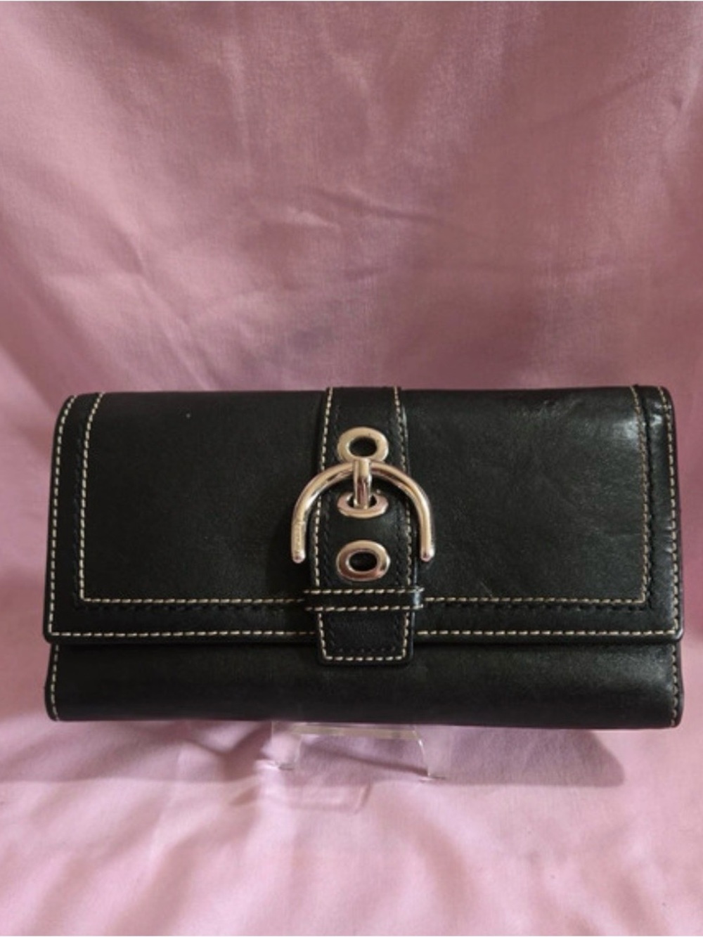 Coach SoHo Y2K Black Leather Wallet